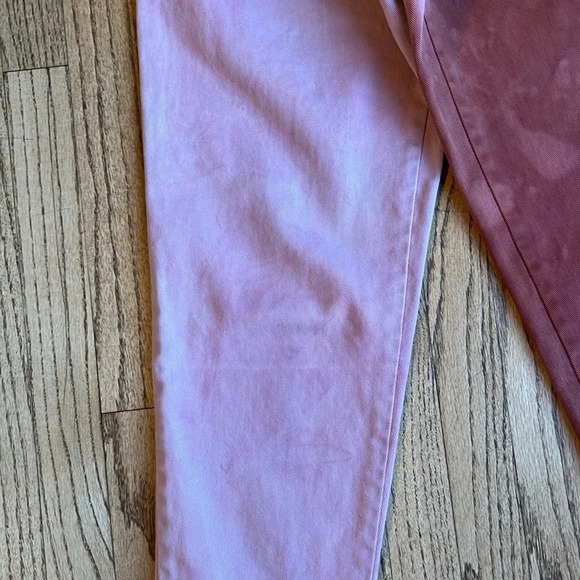 VTG Eddie Bauer two tone jeans pink women size 4 high waist pleated tye dyed - Picture 6 of 12
